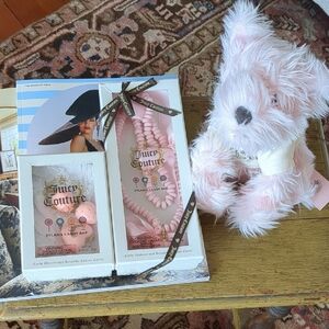 Juicy Couture Pink Dylans Candy Bar Necklace Gift Set with Plush Scottie/Charms